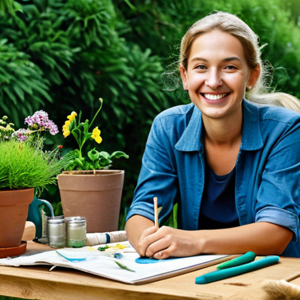 관계기술 교육에서의 스트레스 관리 - Balanced Lifestyle**
"A person fully clothed and smiling, enjoying a relaxing hobby like gardening ...