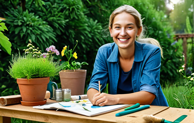 관계기술 교육에서의 스트레스 관리 - Balanced Lifestyle**
"A person fully clothed and smiling, enjoying a relaxing hobby like gardening ...