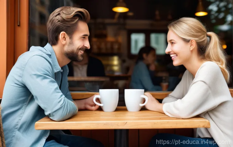 관계기술 교육의 기본 원칙 - **Prompt 1: Deep Connection Through Active Listening**
"A diverse group of three friends (two wo...